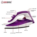 Herzberg-HG-8036-Fer-a-Vapeur-2200W-Violet-HG-8036