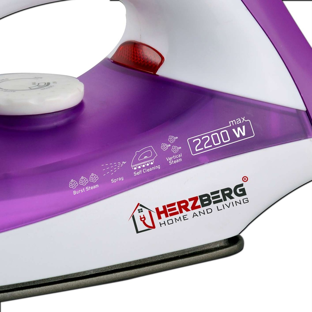 Herzberg-HG-8036-Fer-a-Vapeur-2200W-Violet-HG-8036