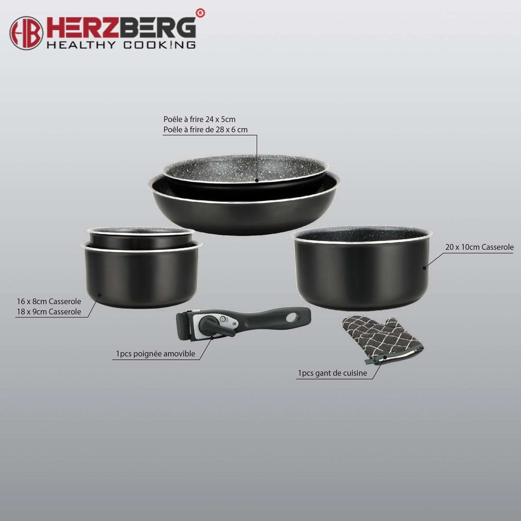Herzberg-HG-8053-Batterie-De-Cuisine-7-Pieces-Reve