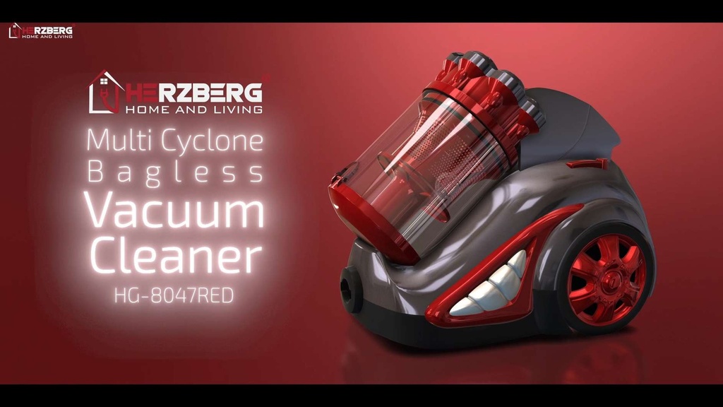 Herzberg-HG-8047RED-Aspirateur-Sans-Sac-Multi-Cycl