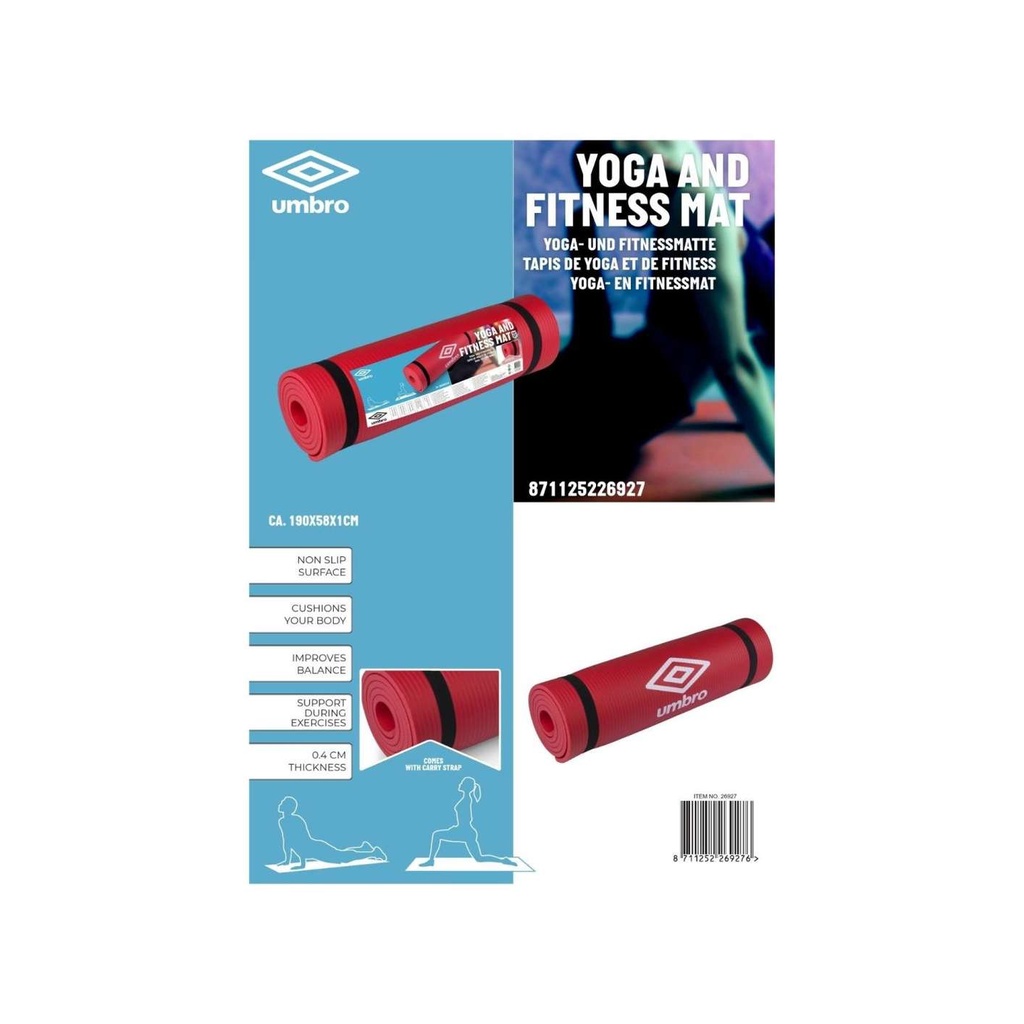 Umbro-RougeTapis-de-fitness-et-de-yoga-gris-190x58