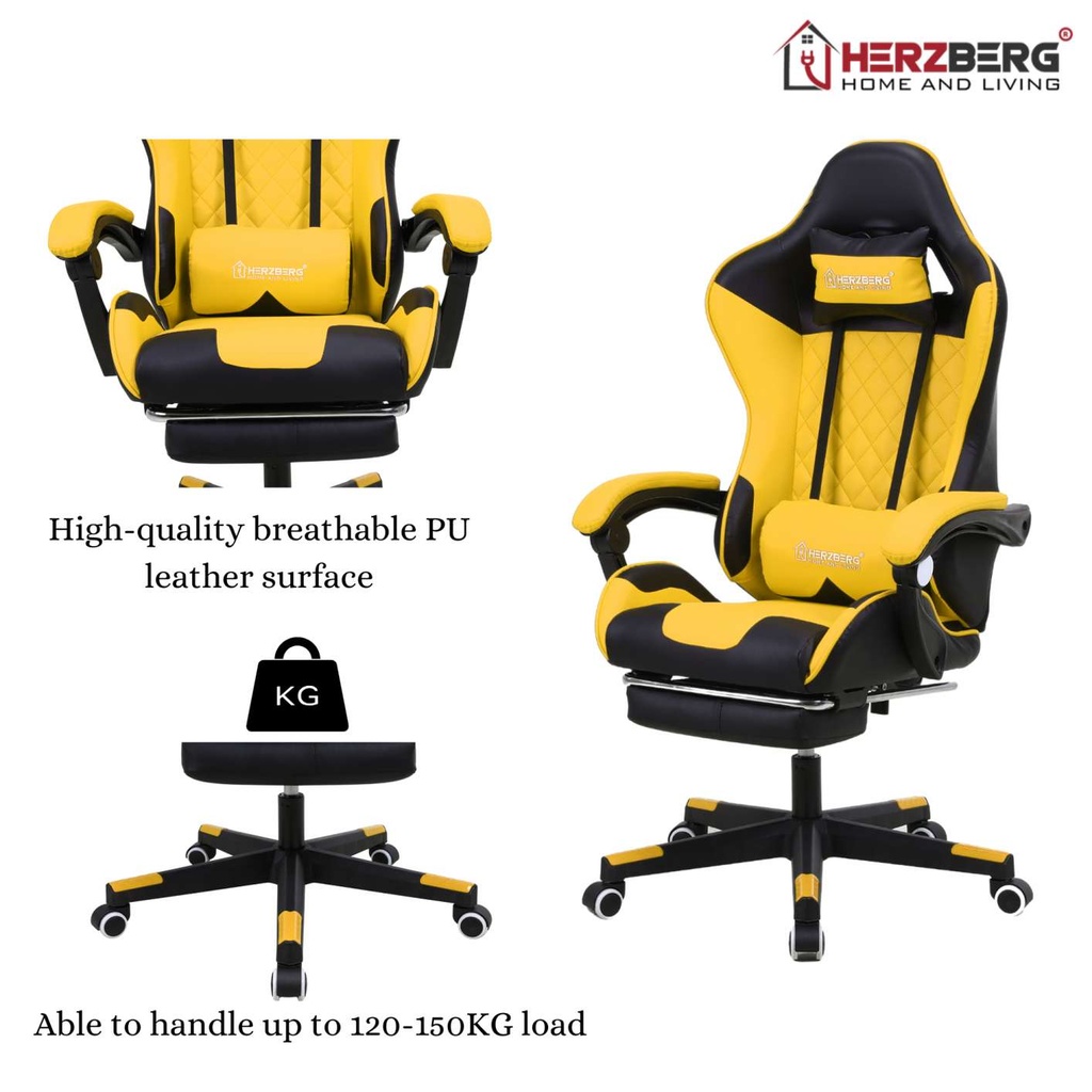 Chaise-ergonomique-de-jeu-ou-de-bureau-Herzberg-HG