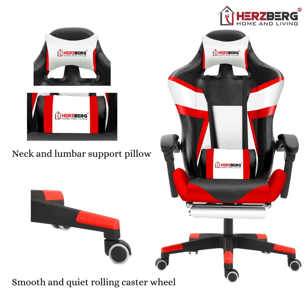 Herzberg-HG-8082-Chaise-de-Jeu-et-De-Bureau-Tricol