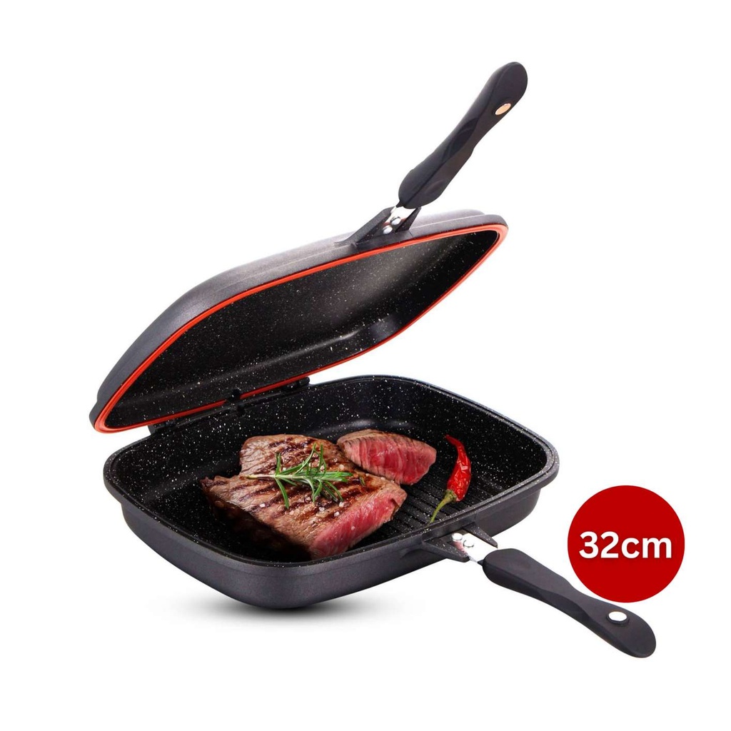 Cheffinger-CF-DG32-Double-poele-a-griller-reversib
