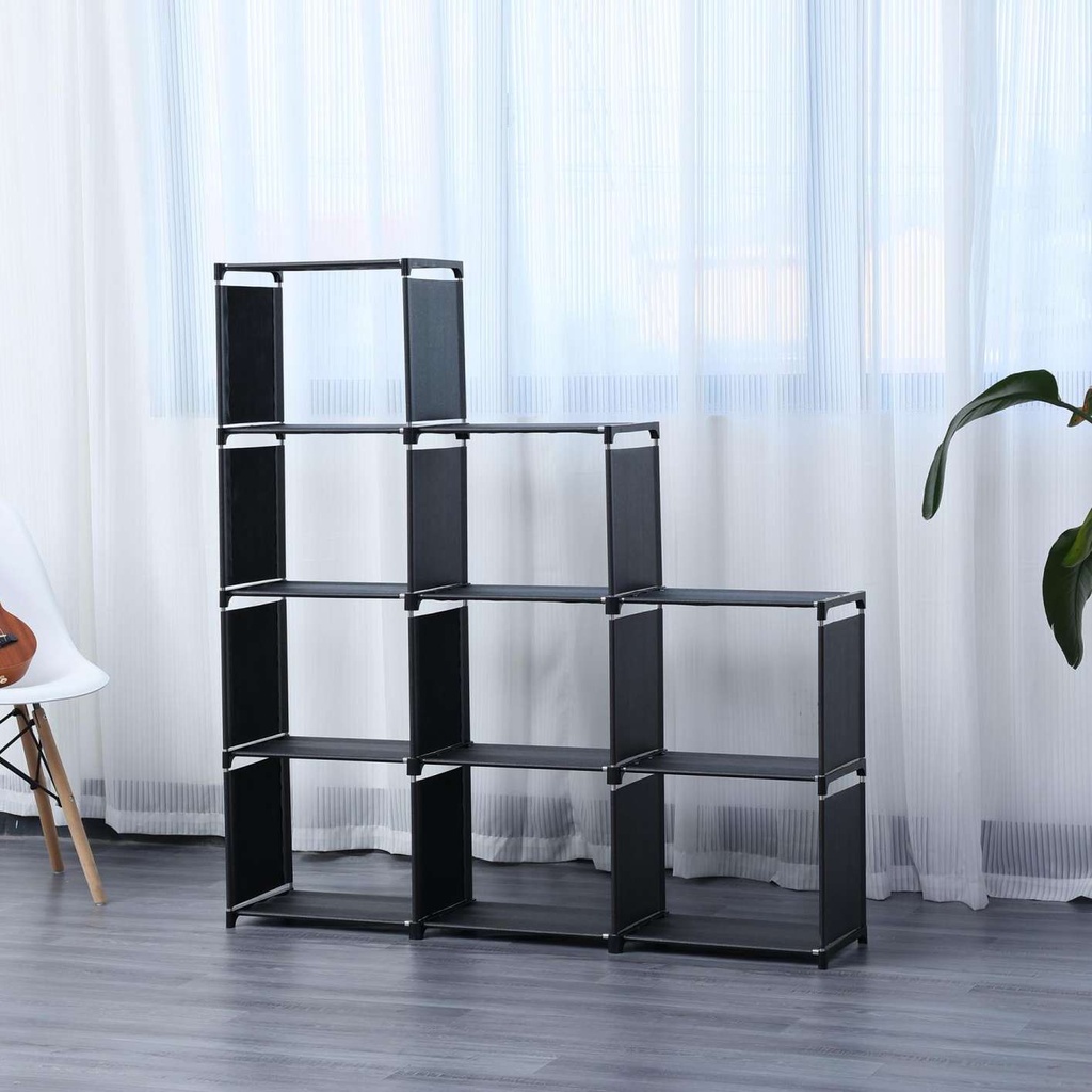 Herzberg-9-Layer-Staircase-Shelf-Book-Cabinet-Stor