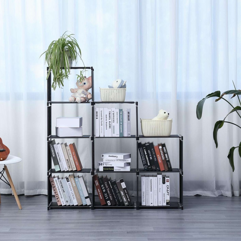 Herzberg-9-Layer-Staircase-Shelf-Book-Cabinet-Stor