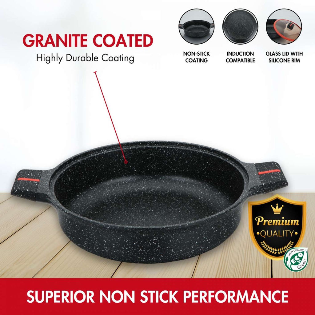Herzberg-HG-RSSLW28-Granite-Coated-Shallow-Cassero