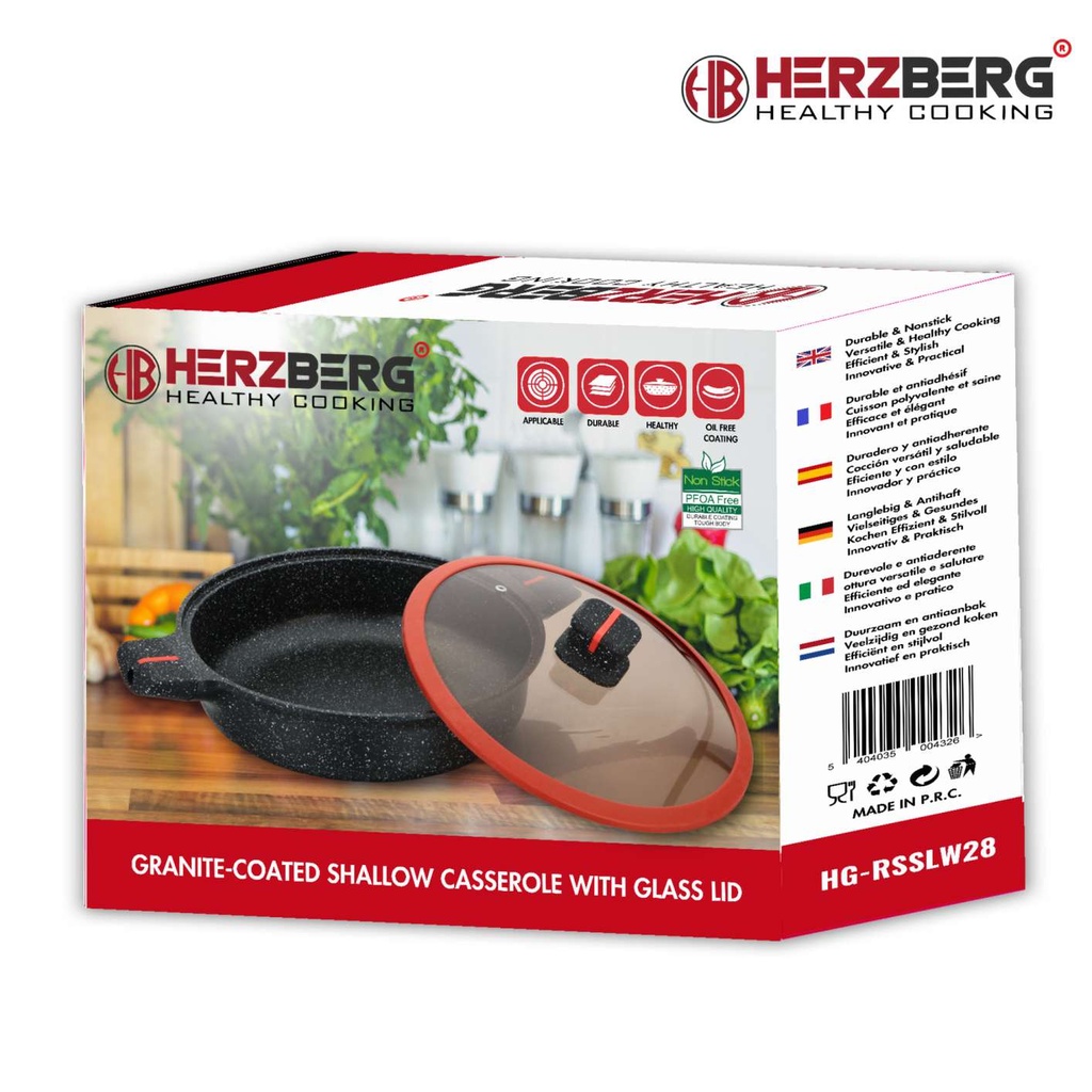 Herzberg-HG-RSSLW28-Granite-Coated-Shallow-Cassero
