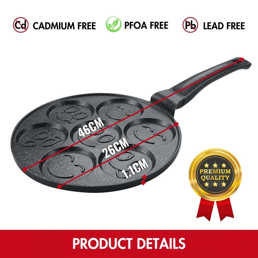 Hezberg-HG-CP267SML-26cm-Marble-Coated-Pancake-Cre