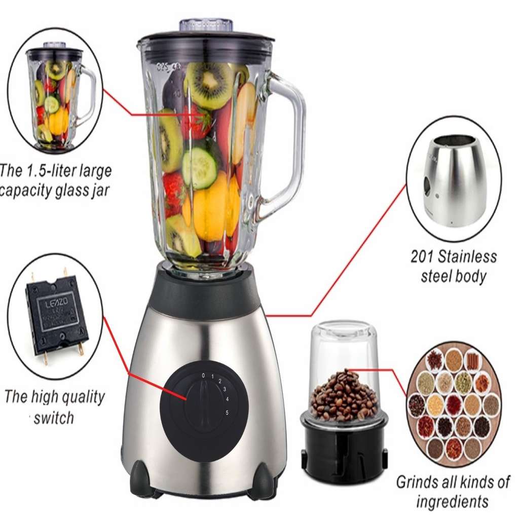 Homestar-GIB1-5-1000W-Electric-Blender-and-Grinder