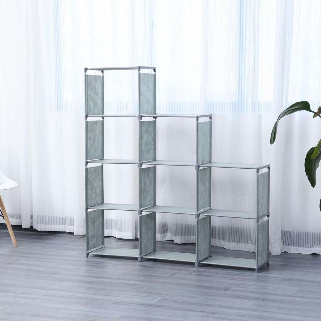 Herzberg-HG-03663-9-Layer-Staircase-Shelf-Book-Cab
