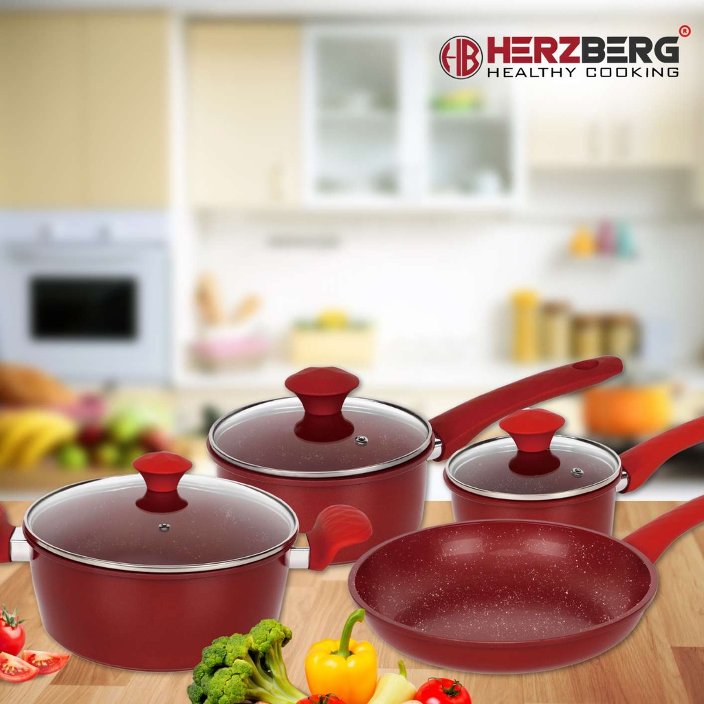 Herzberg-HG-04715RED-7-Pieces-Marble-Coated-Cast-I
