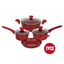 Herzberg-HG-04715RED-7-Pieces-Marble-Coated-Cast-I
