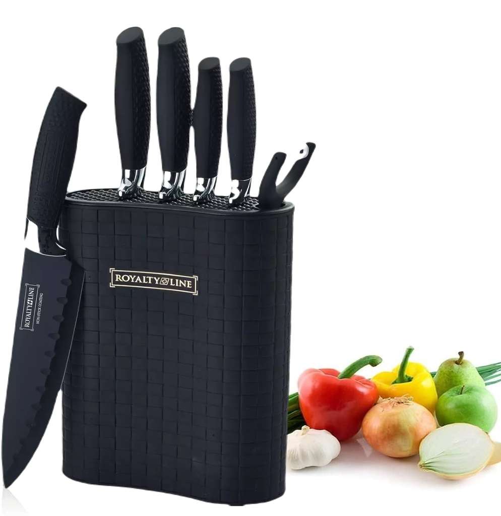 Royalty-Line-RL-6MSTK-7-Piece-Non-Stick-Knife-Set-