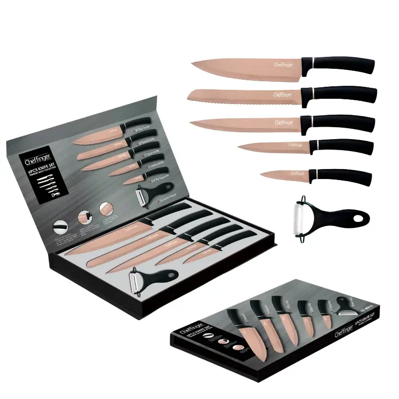 Cheffinger-CF-MB12-Ensemble-De-Couteaux-6-Pieces-Avec-Revetement-En-Marbre-Collection-Titanium-Gold-Noir-CF-MB12-2.webp