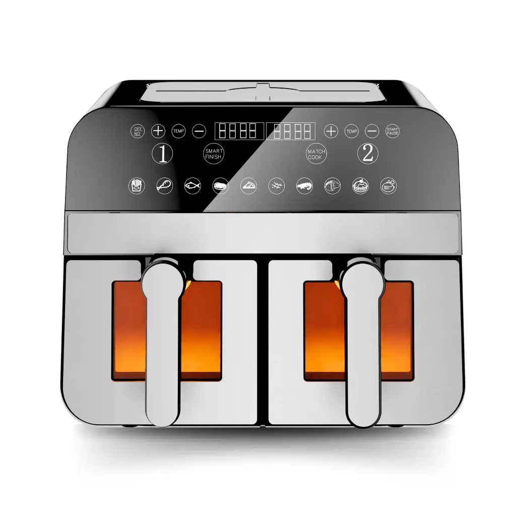 Comfy-Nest-CN-AFD45WS-Friteuse-a-Air-Numerique-a-Double-Panier-de-2400W-en-Acier-Inoxydable-Avec-Fenetre-9L-CN-AFD45WS--1.webp