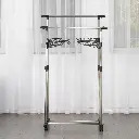 Herzberg-HG-03275-Porte-vetements-roulant-reglable-a-deux-tiges-avec-ailette-de-suspension-HG-03275-6.webp