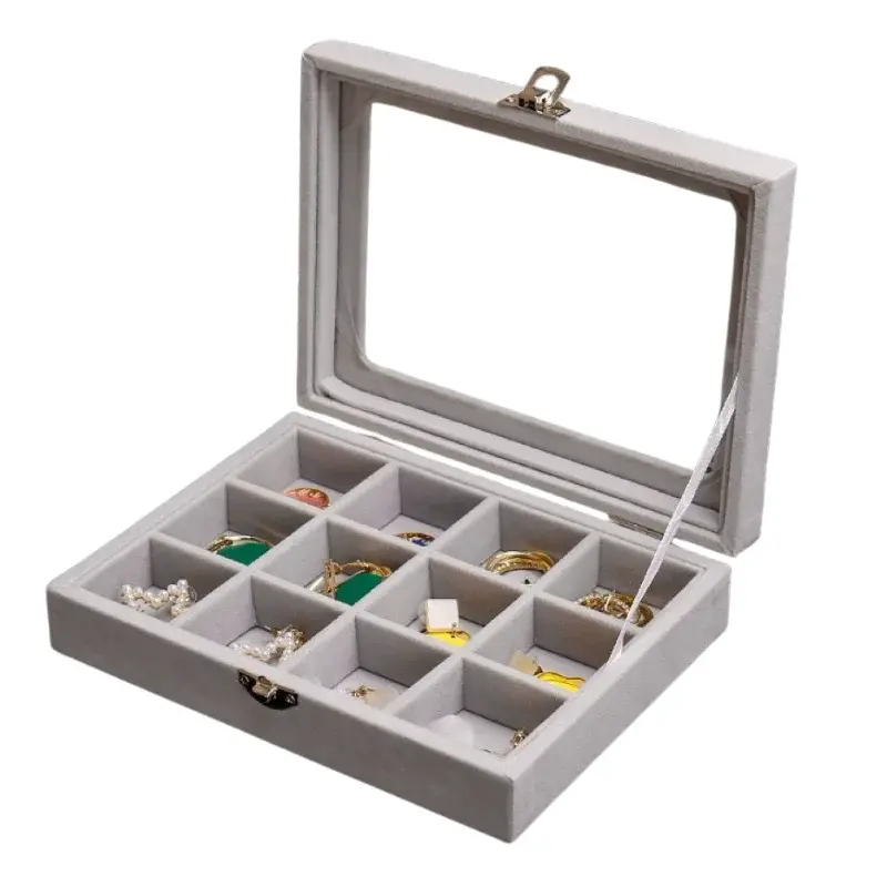 Herzberg-HG-05309-Organisateur-de-Bijoux-Elegant-Avec-Couvercle-en-Verre-et-12-Compartiments-HG-05309-2.webp