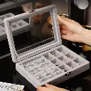 Herzberg-HG-05361-Velvet-Jewelry-Organizer-with-Glass-Lid-9-Grids-7-Ring-Slots-HG-05361-1.webp
