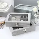 Herzberg-HG-05361-Organisateur-de-Bijoux-en-Velours-Avec-Couvercle-en-Verre-9-Grilles-7-Emplacements-Pour-Bagues-HG-053-5.webp