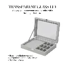 Herzberg-HG-05361-Organisateur-de-Bijoux-en-Velours-Avec-Couvercle-en-Verre-9-Grilles-7-Emplacements-Pour-Bagues-HG-053-3.webp
