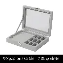 Herzberg-HG-05361-Organisateur-de-Bijoux-en-Velours-Avec-Couvercle-en-Verre-9-Grilles-7-Emplacements-Pour-Bagues-HG-053-1.webp