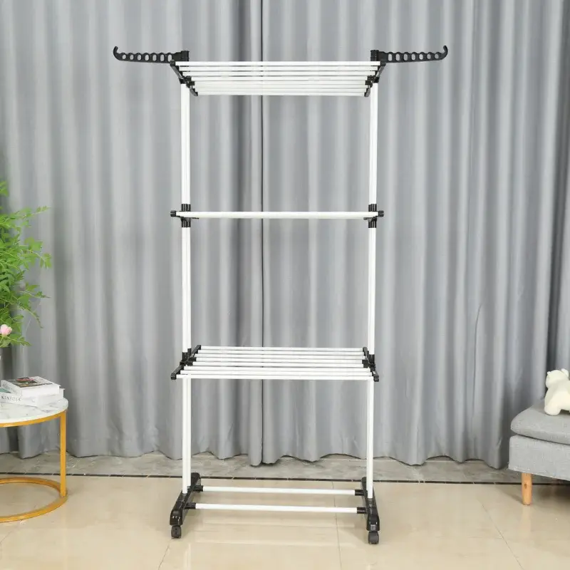Herzberg-HG-8034BW-Porte-vetements-mobile-plastique-noir-avec-tubes-blancs-HG-8034BW-6.webp