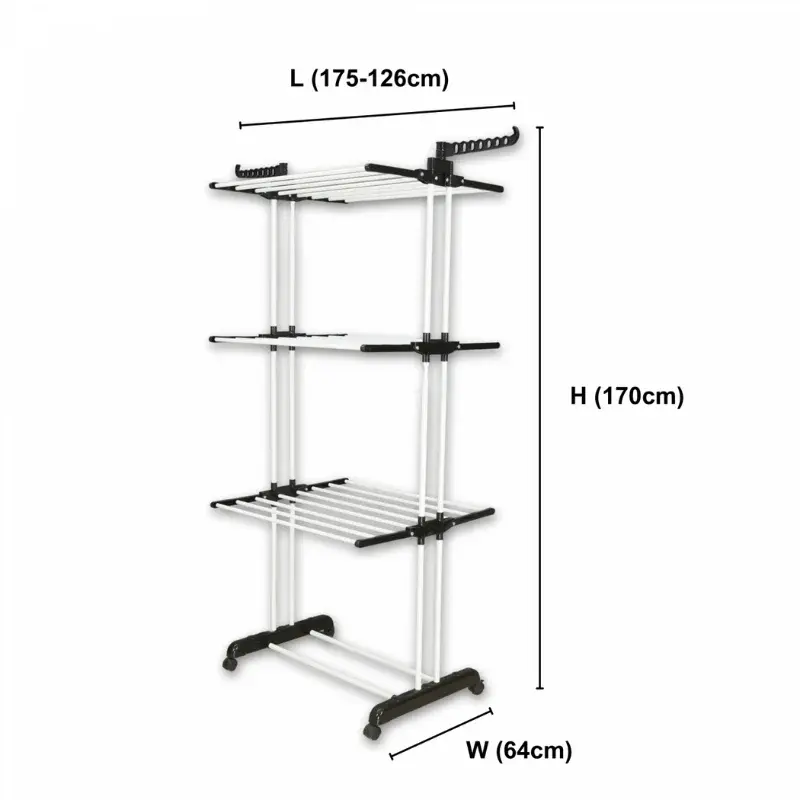 Herzberg-HG-8034BW-Porte-vetements-mobile-plastique-noir-avec-tubes-blancs-HG-8034BW-2.webp