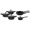 Herzog HR-2626: 10 Pieces Marble Coated Cookware Set