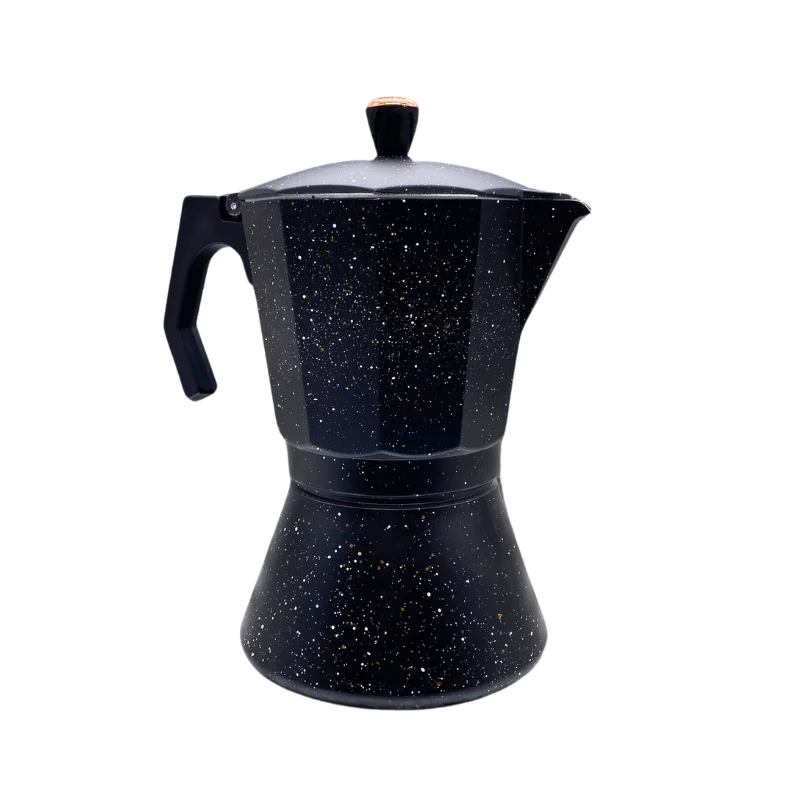 Eisenbach LSS06:  Aluminum Espresso Moka Pot Coffee Maker - 6 Cups
