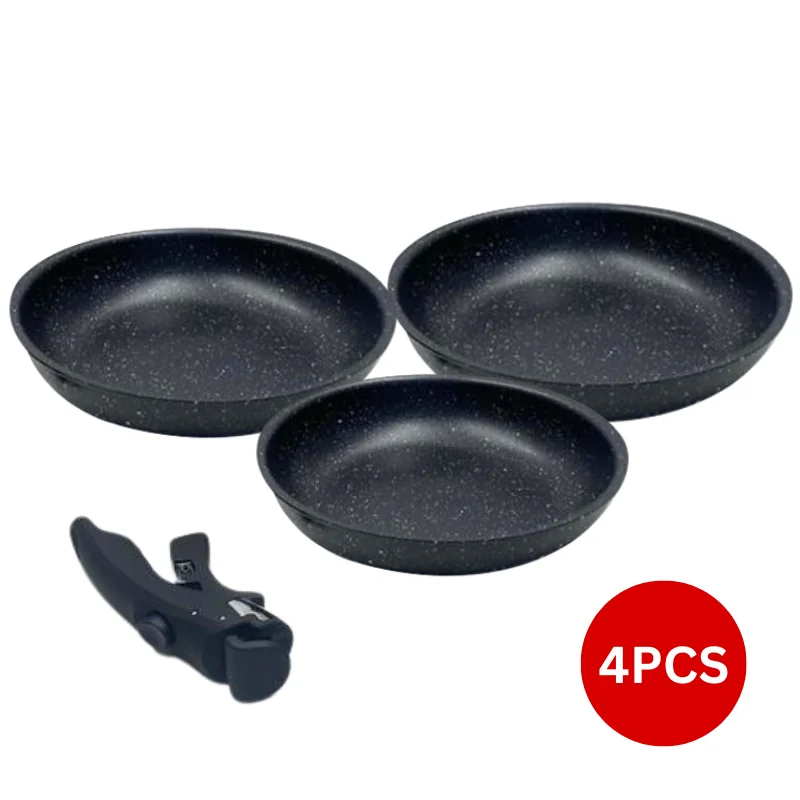 Neumann PRS3FPD: 4 Pieces Marble Coated Pan Set - 20/24/28cm