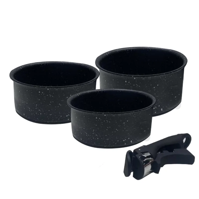 Neumann PRS3CDA: 4-Piece Marble Coated Casserole Set