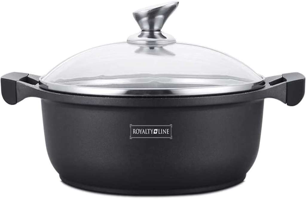 Royalty Line RL-BR34M: Marble Coated Shallow Casserole - 34cm