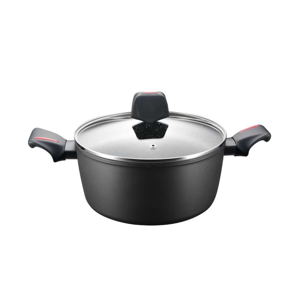 Royalty Line RL-FTN20: 20cm Die-Cast Greblon Marble Coated Casserole - 2L