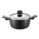 Royalty Line RL-FTN24: 24cm Die-Cast Greblon Marble Coated Casserole - 4.5L