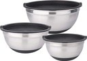 Cheffinger CF-MXB3S: 6-Piece Stainless Steel Mixing Bowl Set with Lids