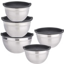 Cheffinger CF-MXB5: 10 Pieces Stainless Steel Mixing Bowl with Lid
