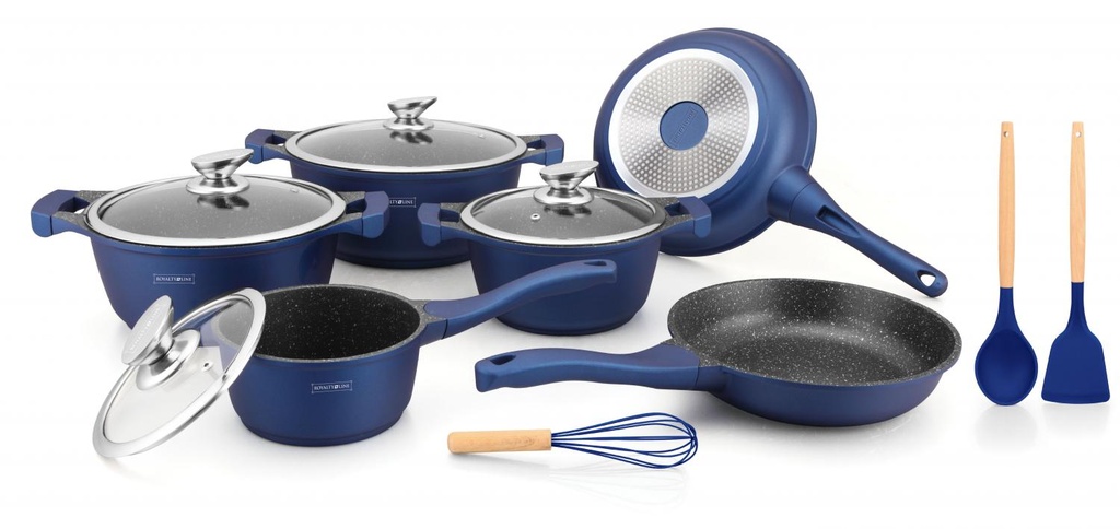Royalty Line RL-BS1010M: 13 Pieces Ceramic Coated Cookware Set