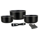 Herzberg 5 Pieces Marble Coated  Casserole Pot with Removable Handle