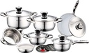 Royalty Line RL-16B; Inox Cookware Set 16pcs​