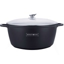 Royalty Line RL-BS40M: Die Cast Casserole with Glass Lid - 40cm