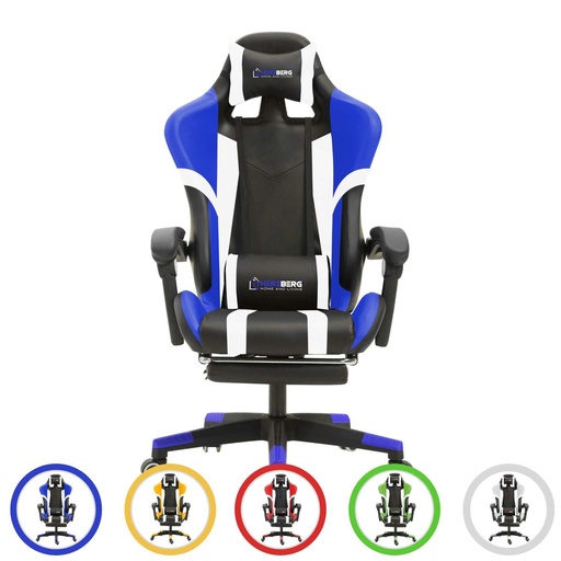 Herzberg HG-8083: Tri-color Gaming and Office Chair with Linear Accent