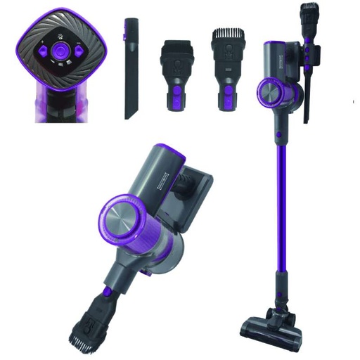 Royalty Line RL-CVC9316PUR: 2-in-1 Wireless Rechargeable Vacuum Cleaner - Purple