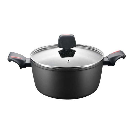 Royalty Line RL-FTN24: 24cm Die-Cast Greblon Marble Coated Casserole - 4.5L
