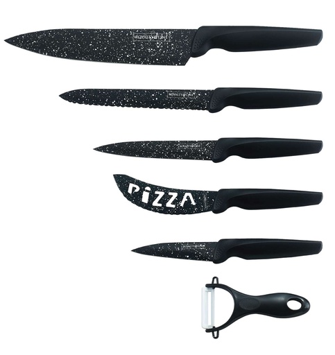 Royalty Line RL-MB5N;  Set of knives with marble cover 6pcs