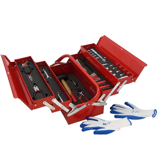 Mannsberger 808.606: 121-Piece Tool Set w/ 5 Compartment Cantilever Tool Box